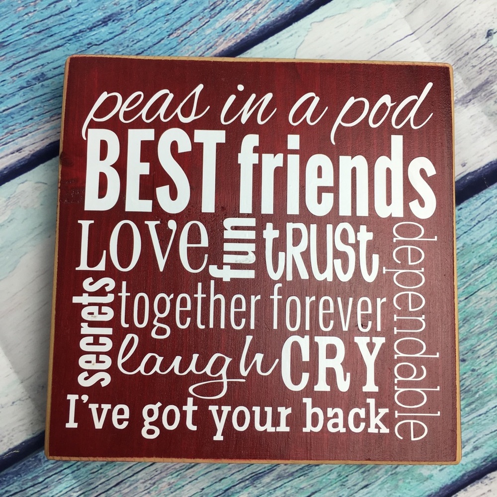 Best Friend Art on Solid Wood - Great Gift